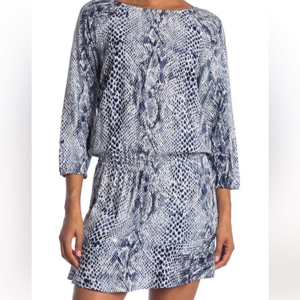 Soft joie Blue dress cinched at the waist